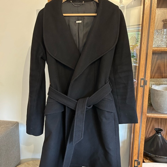Aritzia Wilfred black wool tie-front coat no size tag - Picture 5 of 11